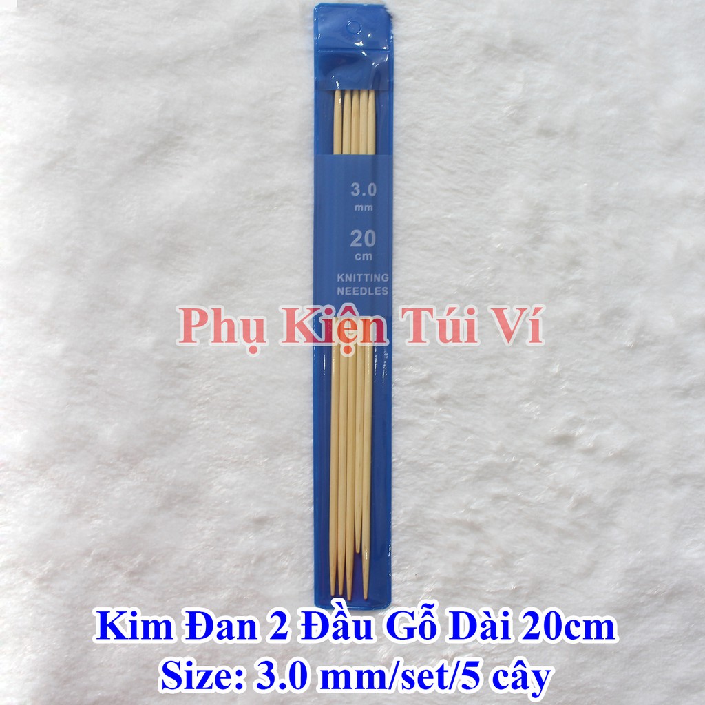 Kim đan 2 đầu gỗ dài 20cm (25k/set/5 cây/1size)