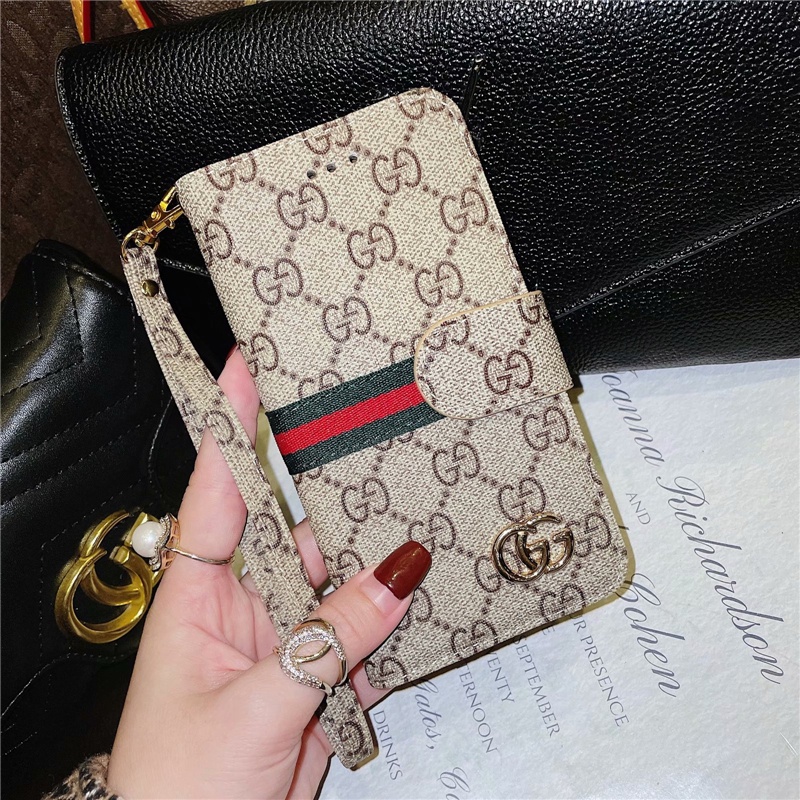 Bao Da Điện Thoại Nắp Lật Dạng Ví Lv Gucci Có Giá Đỡ Và Dây Đeo Cho Samsung Note 20 Ultra Note 10 Plus Note 9