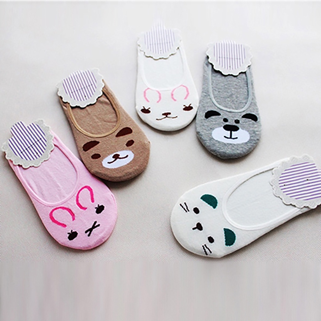 Vớ giấu chân họa tiết động vật dễ thương cho nữ