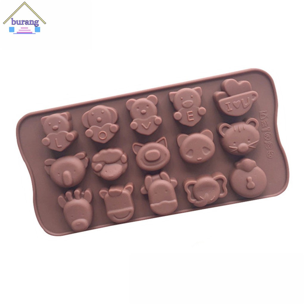 Khuôn silicone họa tiết động vật dễ thương dùng làm socola/bánh kẹo