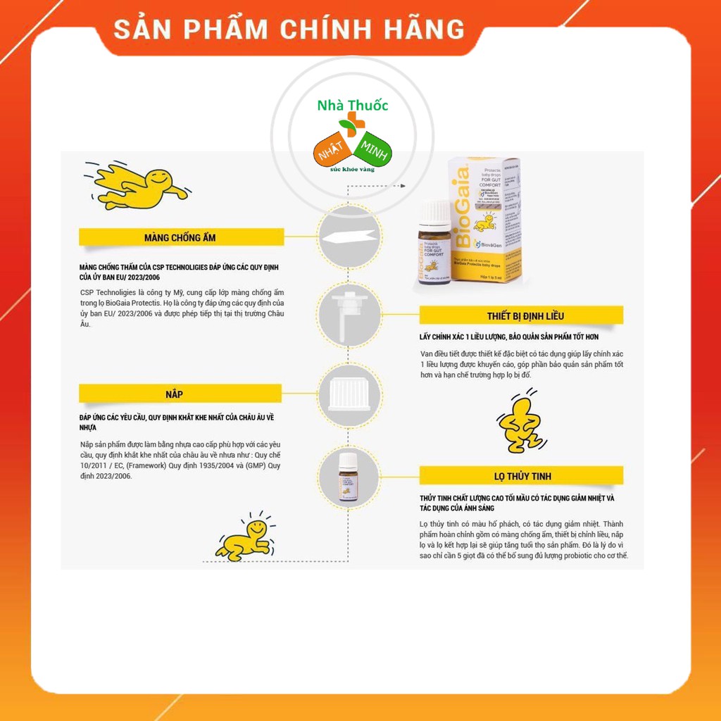 [ Chính Hãng ] Men Vi Sinh Biogaia Protectis Baby Drops Men Uống 5ml  Tăng Cường Hấp Thu Miễn Dịch, Hết Táo Bón