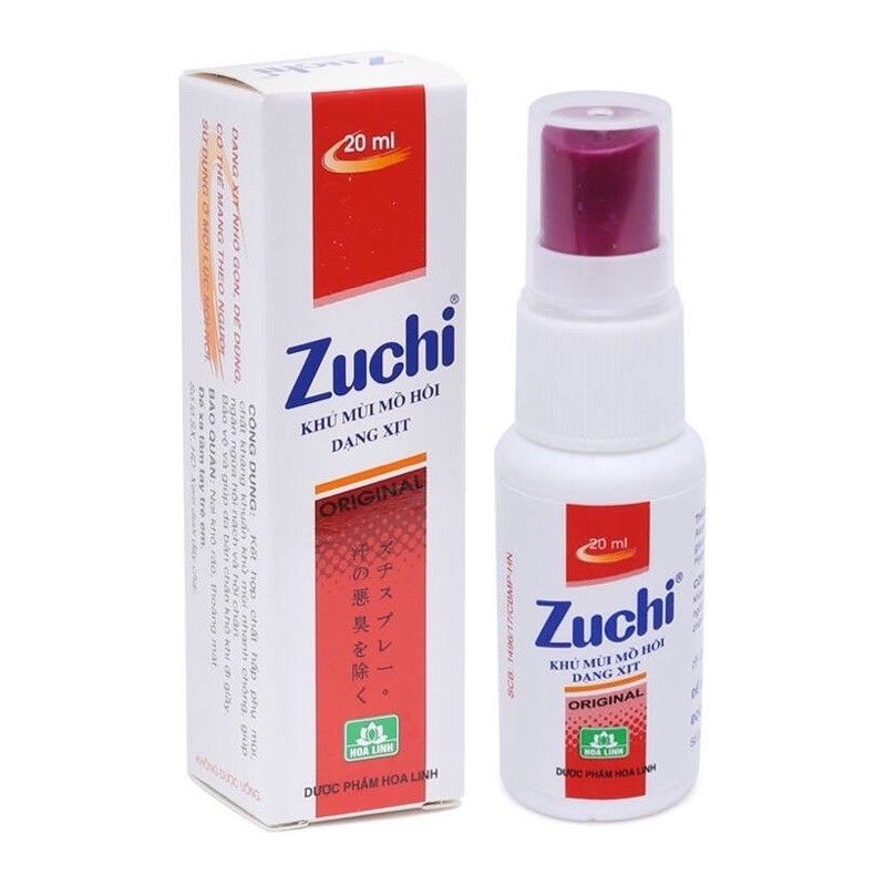 (3 LOẠI) Xịt khử mùi toàn thân dưỡng da Zuchi Spray 20ml