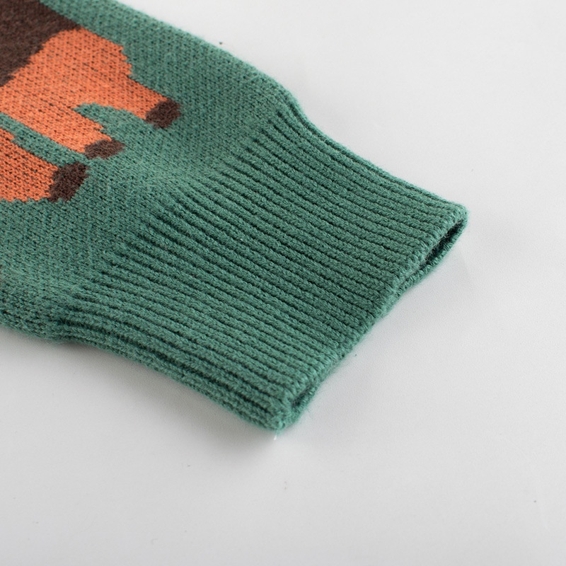 Áo khoác len cardigan IELGY dáng rộng màu xanh lá ngọt ngào có hàng nút cài phong cách Hàn Quốc cho bé trai