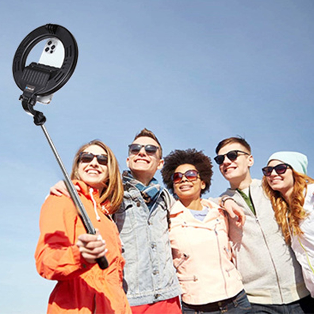 Đèn Led Tròn Pu531B Kết Nối Bluetooth Hỗ Trợ Chụp Ảnh Selfie