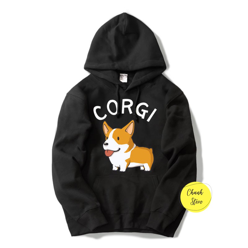 Áo Hoodie Unisex Corgi