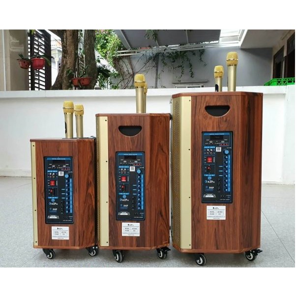 Loa kéo Bluetooth chính hãng AZPRO,AZ-2106,Bass 25-3 đường tiếng,Thùng gỗ cao cấp,tặng 2 mic không dây