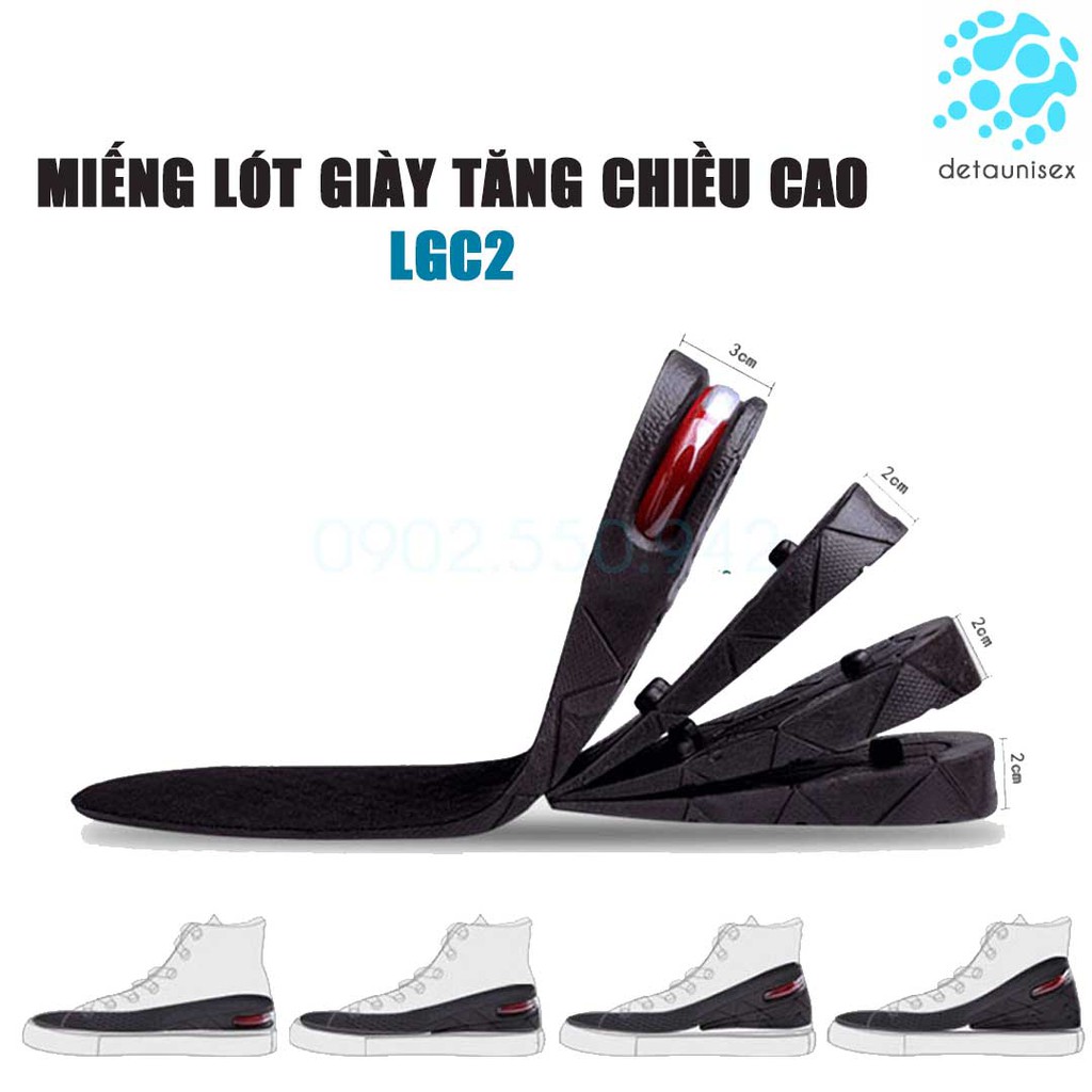 Miếng Lót Giày Độn Tăng Chiều Cao Cho Nam Giới Detaunisex - LGC2