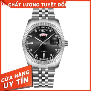 Hàng cao cấp - đồ hồ nam wilsth, đồng hồ nam dây thép không gỉ wilsth cao cấp tặng kèm 2 pin - hàng cao cấp