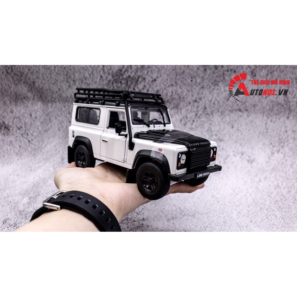 MÔ HÌNH XE LAND ROVER DEFENDER WHITE 1:24 WELLY 5507