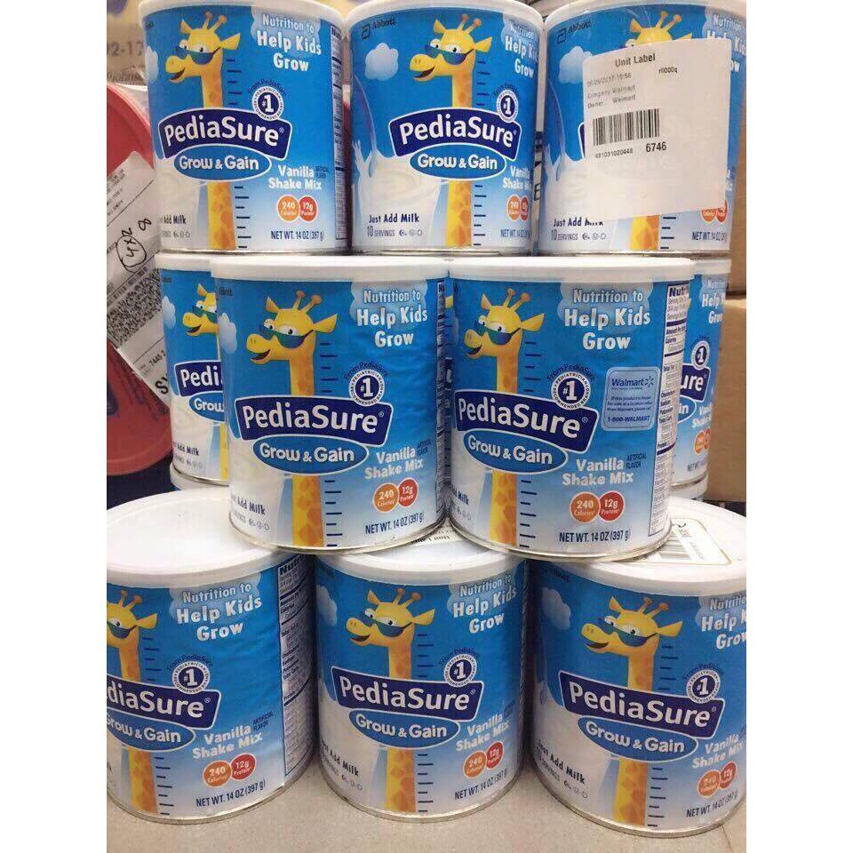 Sữa Pediasure Vanilla Shake Mix dành cho trẻ biếng ăn 400g của Mỹ
