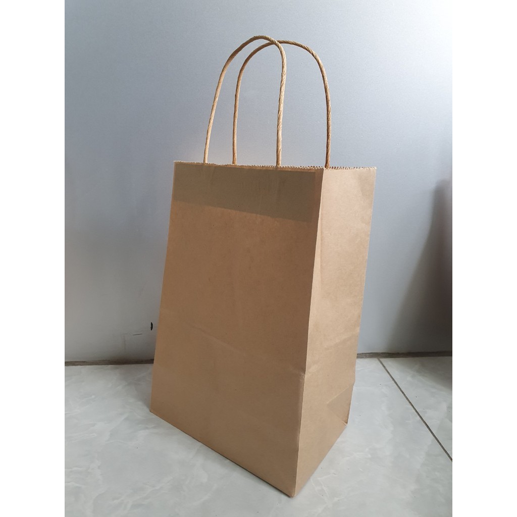 XẢ KHO - Túi giấy kraft, túi giấy xi măng có quai xách chỉ từ 1680đ/túi