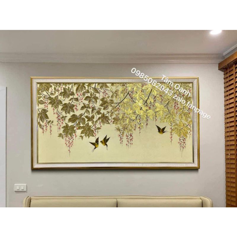 Lộc vừng dát vàng : KT 90cm x 1m60