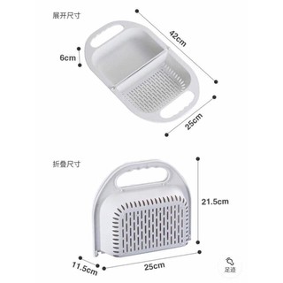 Rổ gác bồn rửa bát đa năng gấp gọn