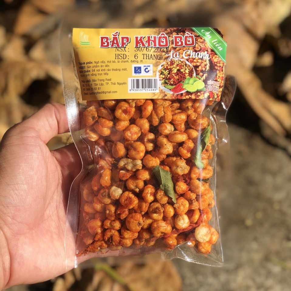 [Mã GROXUAN1 giảm 8% đơn 150K] 100g NGÔ NẾP SẤY GIÒN KHÔ BÒ LÁ CHANH IMINT FOOD | BigBuy360 - bigbuy360.vn