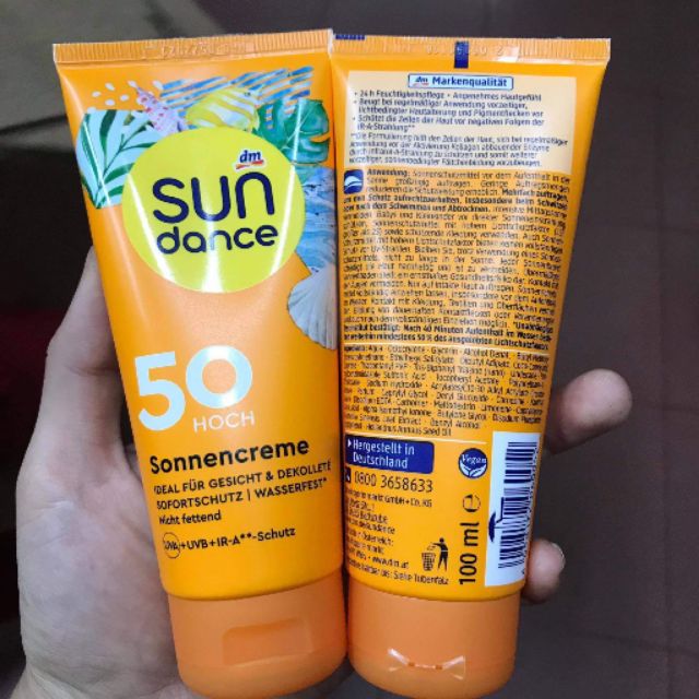 Kem chống nắng sundace 50 dạng kem 100ml