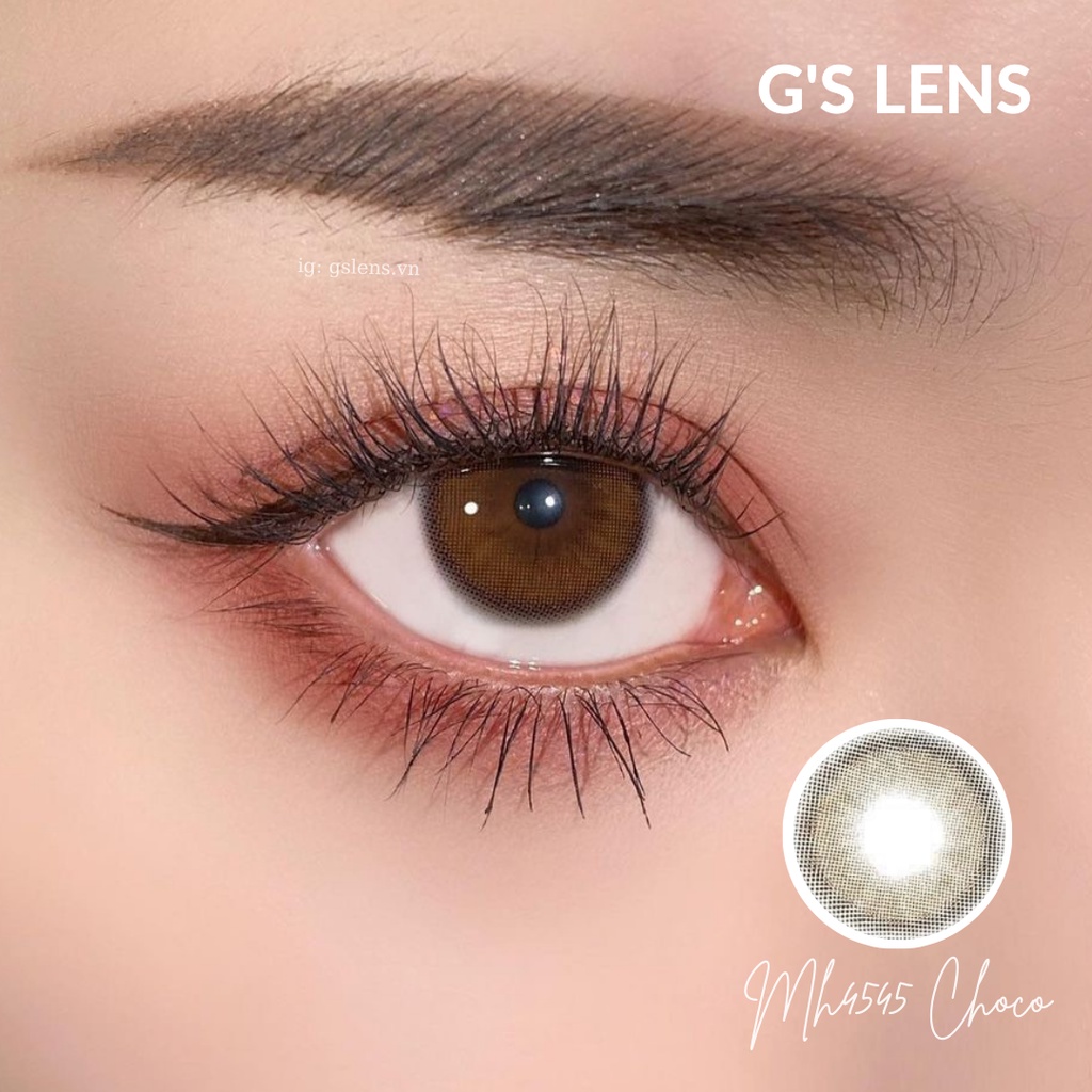 Kính Áp Tròng Nâu MH4545 Choco Giãn Ít Size S Có 0-6 Độ Cận (Lens Choco)