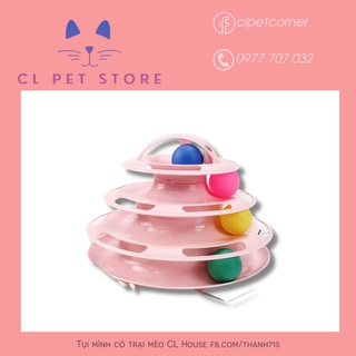 Tháp banh 3 tầng đồ chơi cho mèo