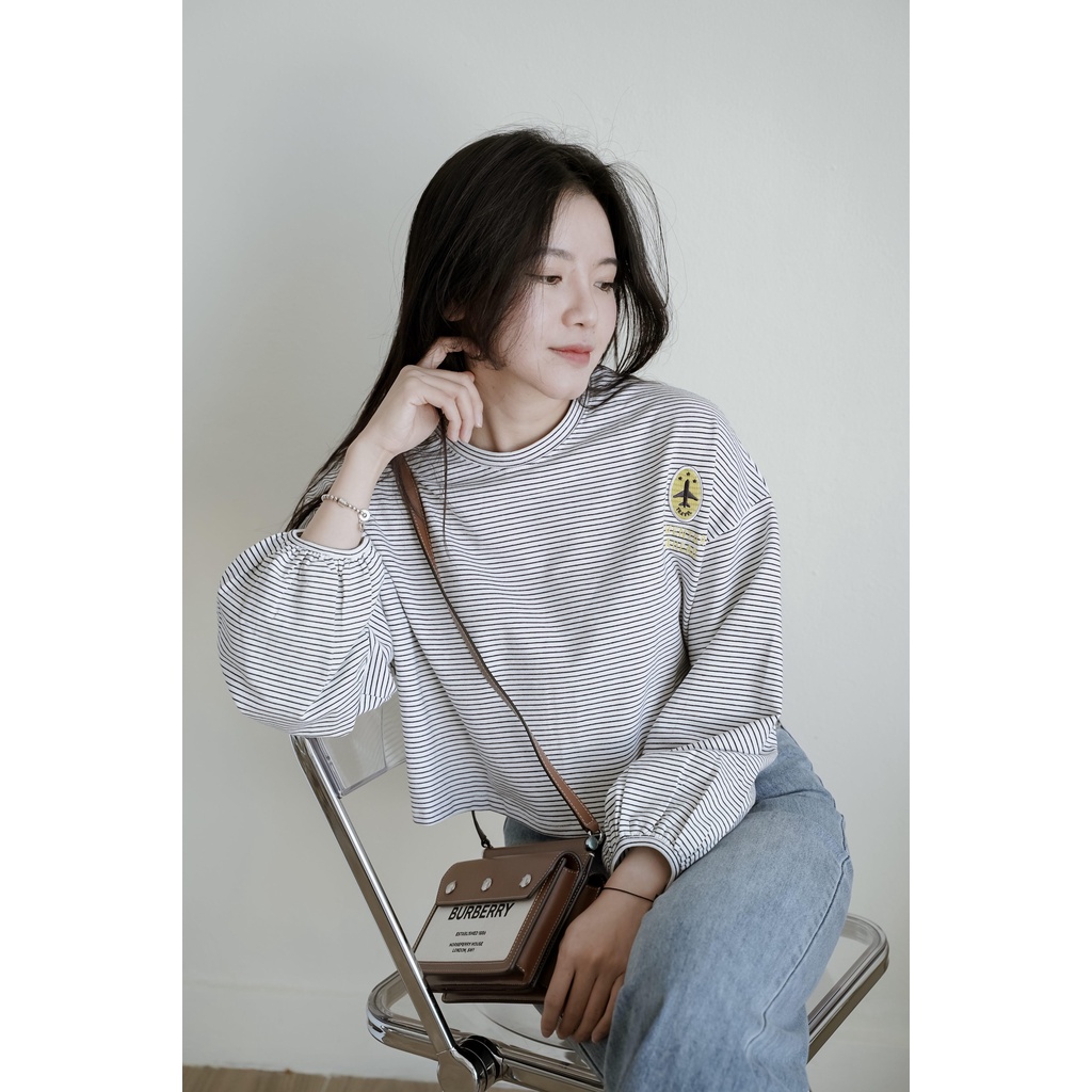 Áo nỉ dài tay hoạ tiết kẻ Adventure [ Méo shop ] | BigBuy360 - bigbuy360.vn