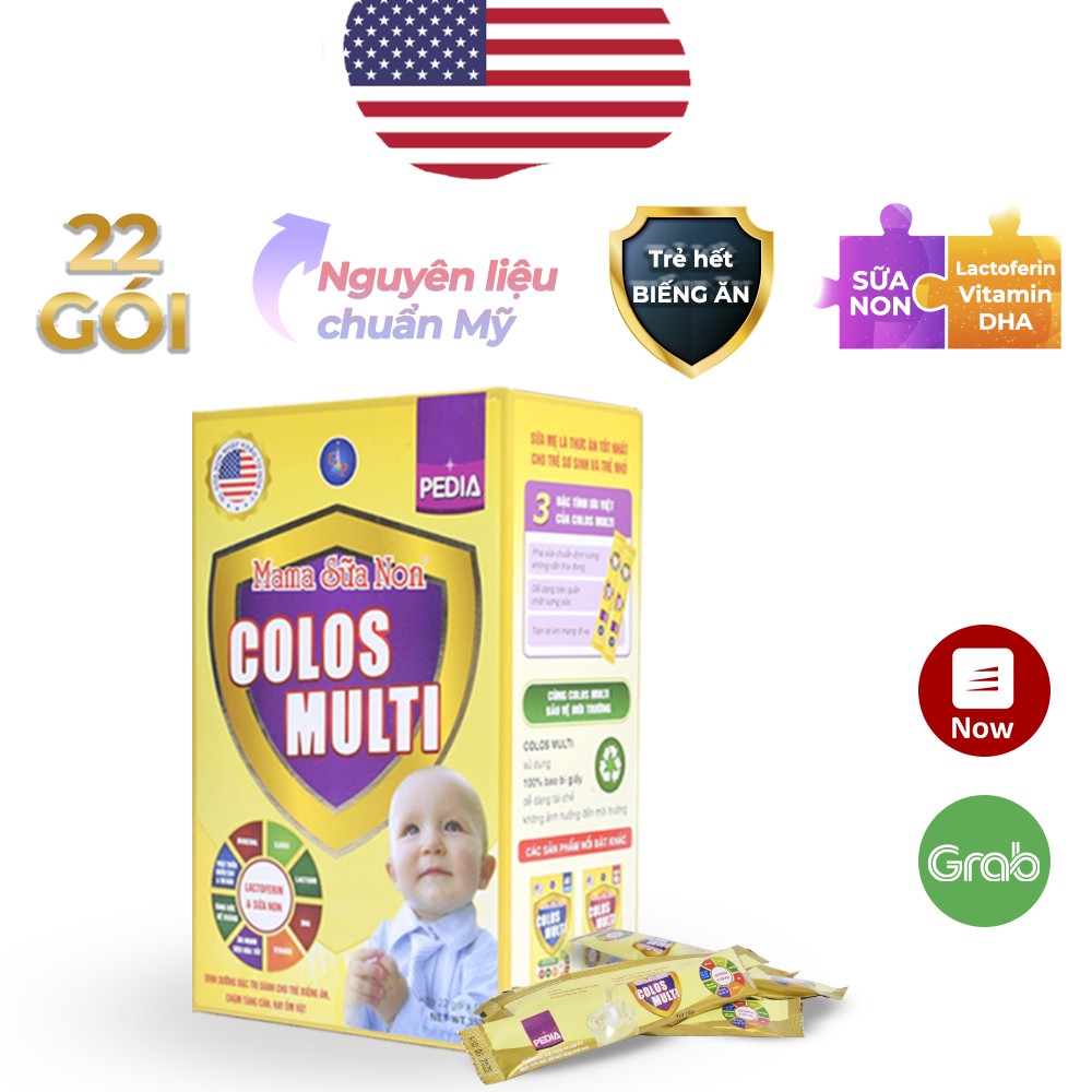 Mama Sữa Non Colos Multi Pedia Hộp 352g - Dành cho trẻ biếng ăn, chậm tăng cân