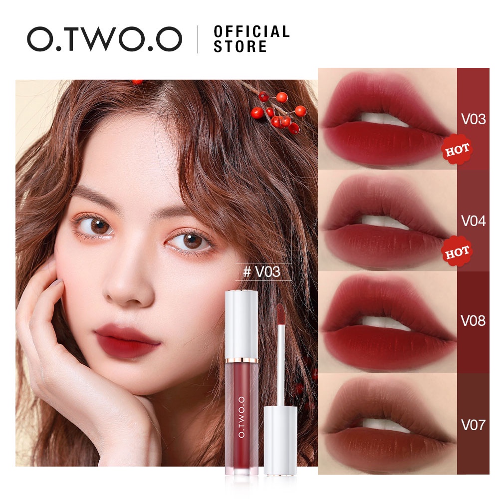 Son kem lì O.TWO.O 3ml gồm 20 màu sắc mềm mịn như nhung lâu trôi trang điểm cho môi | BigBuy360 - bigbuy360.vn