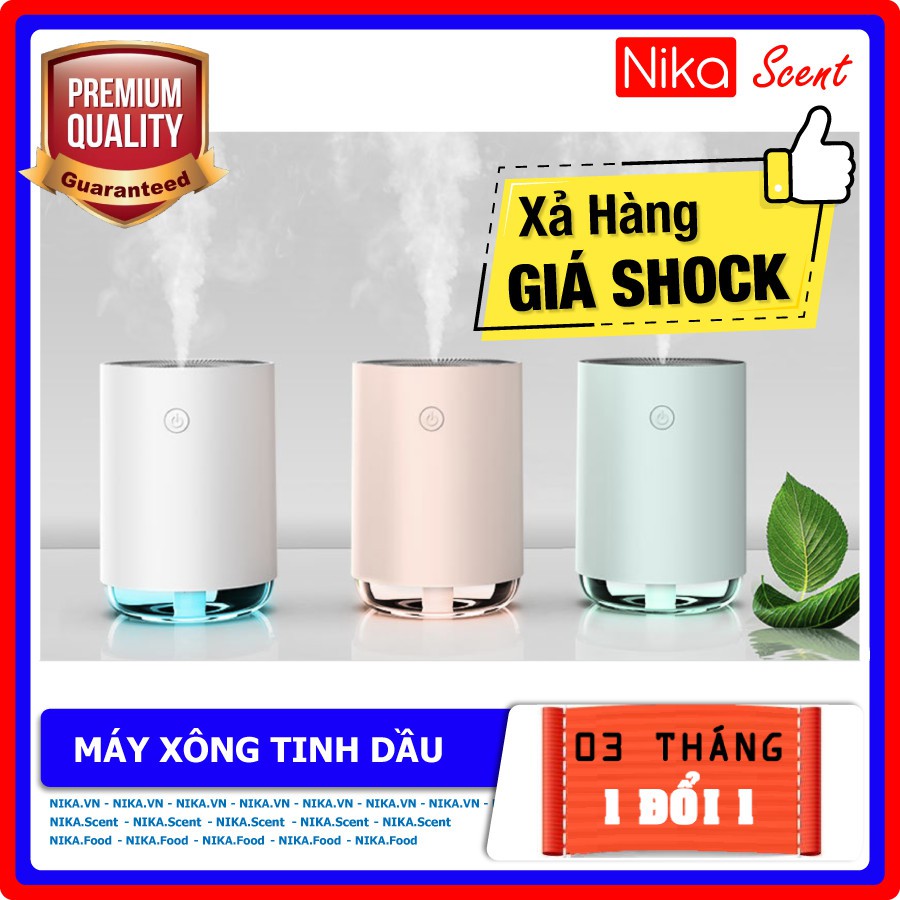 Nikascent Máy xông khuếch tán tinh dầu công nghệ mới (phun sương Nano, thơm phòng, tạo độ ẩm)