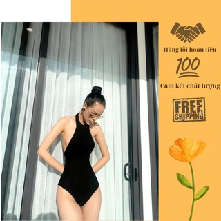 Bikini, đồ bơi cổ yếm hở lưng mẫu mới 2021, bikini cho người ngực lép