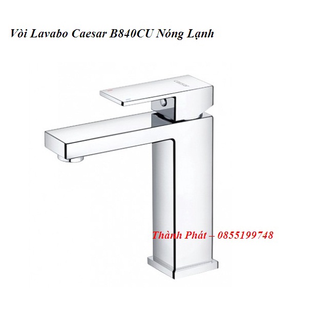 [CHÍNH HÃNG] Vòi lavabo nóng lạnh CAESAR B840CU, vòi đồng mạ chrome