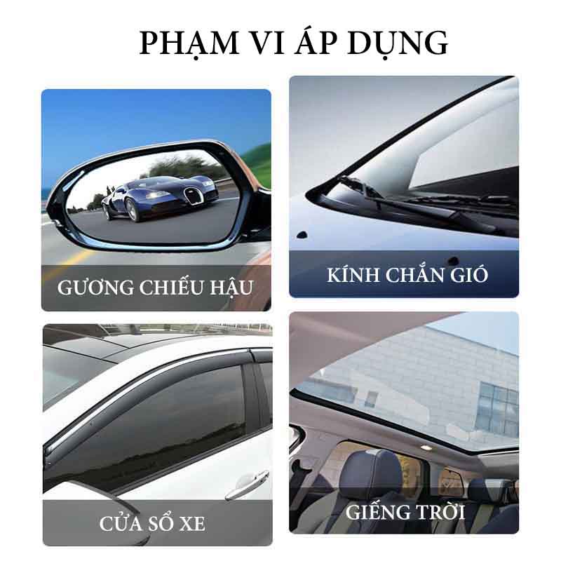 Sáp Phủ Nano Bôi Chống Bám Mưa Trên Kính,Gương Hậu Ô Tô rueFul 100ml VERSION 2 CarZone.Top