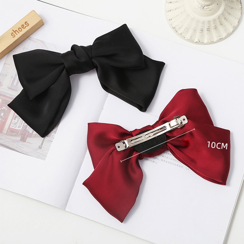 Kẹp Tóc Nơ Lớn Nhiều Màu Sắc Tùy Chọn Cho Nữ