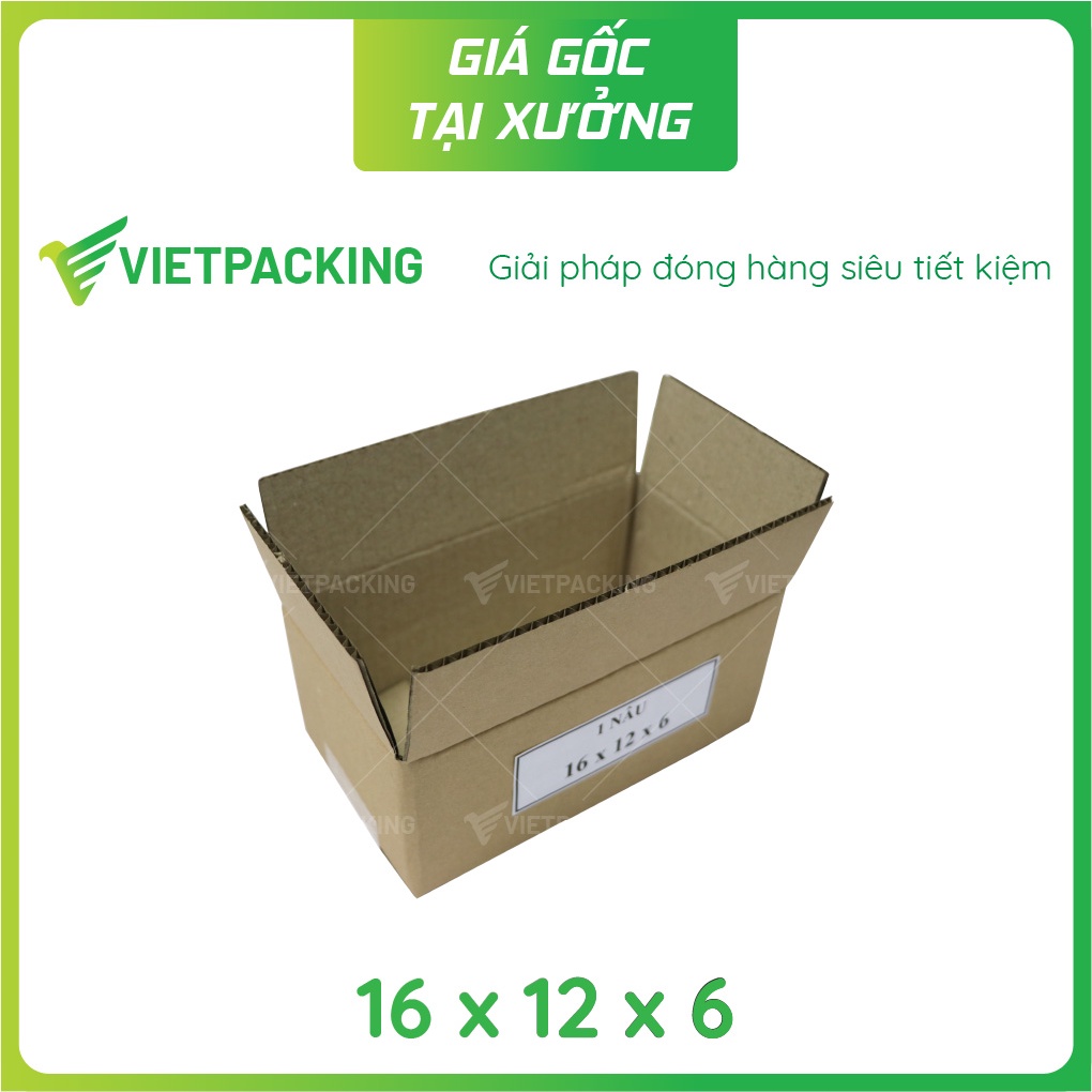 16x12x6 (1 Nâu) - 25 hộp carton đóng hàng hóa nhỏ, tiết kiệm