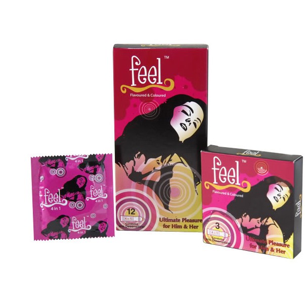 [HOT] Bao Cao Su FEEL 4 In 1 (Hộp 3 cái) [BI-GAI-KHOÁI CẢM CỰC ĐỘ - KÉO DÀI THỜI GIAN]- Cho Nàng Thỏa mãn-Chính Hãng!