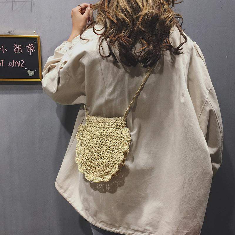 Túi cói đan handmade đeo chéo vai thiết kế thời trang cho nữ