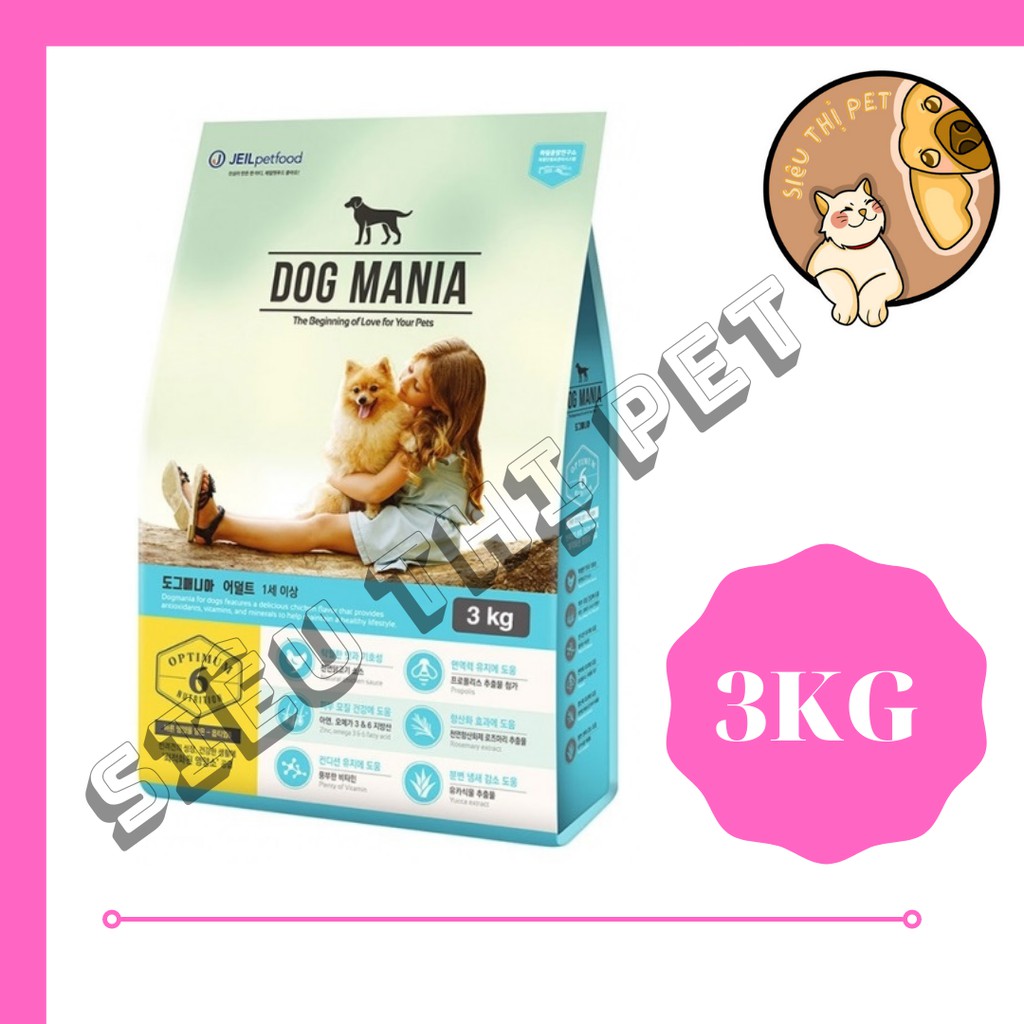 ( Siêu Ngon ) Dog Mania - Thức ăn hạt cho chó trưởng thành 3kg