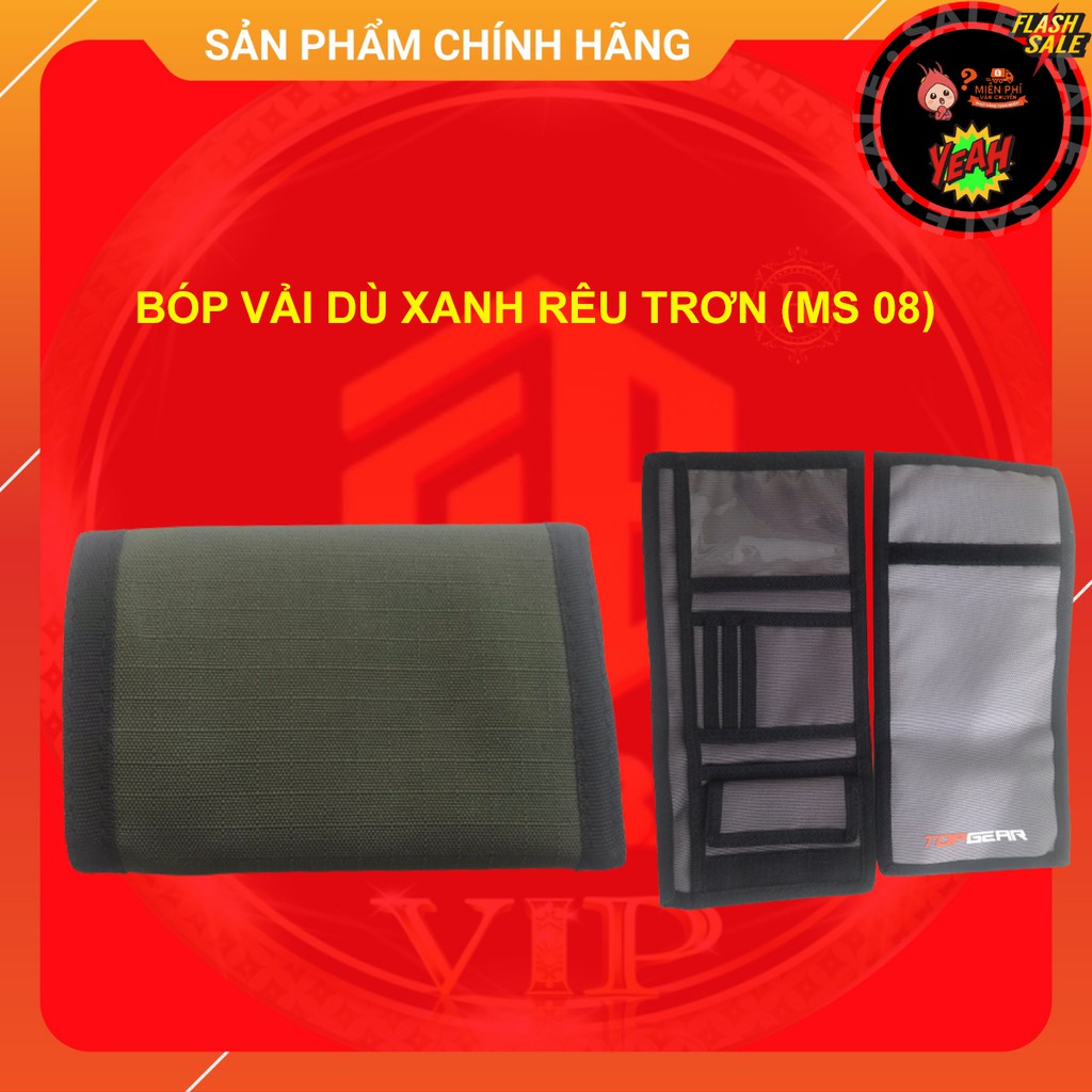 Bóp vải dù XANH RÊU thời trang hàng thanh lý giá RẺ VÔ ĐỊCH (MS08)