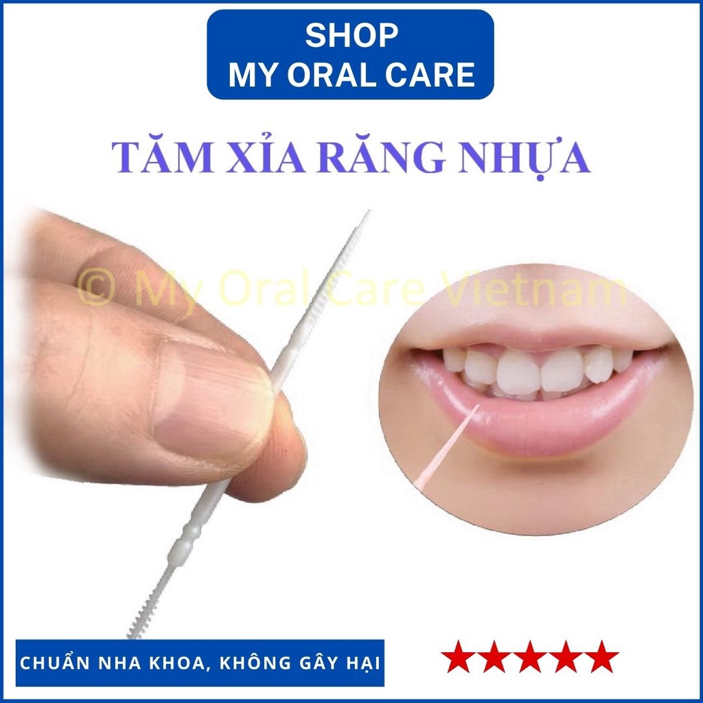 Tăm nhựa vệ sinh răng, an toàn, hiệu quả, tăm xỉa răng bằng nhựa nguyên sinh-Shop My Oral Care