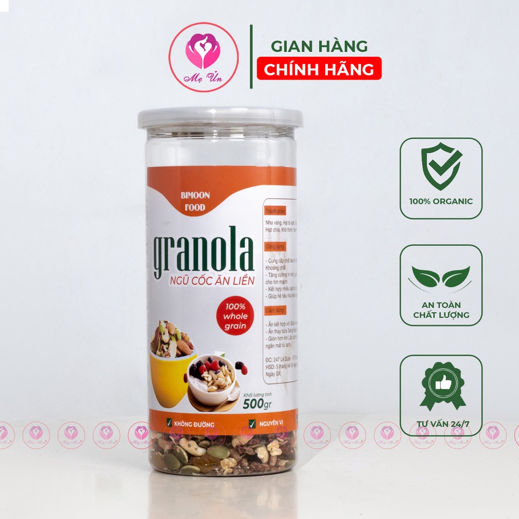 Granola siêu Hạt & Quả Healthy 500gr, Ngũ cốc giảm cân mix 25 loại hạt