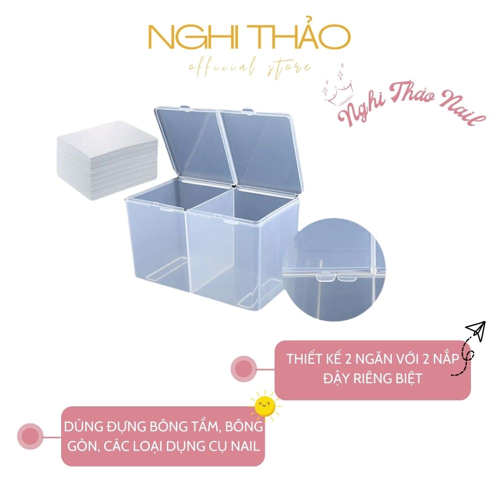 Hộp đựng giấy lau gel 2 ngăn NGHI THẢO