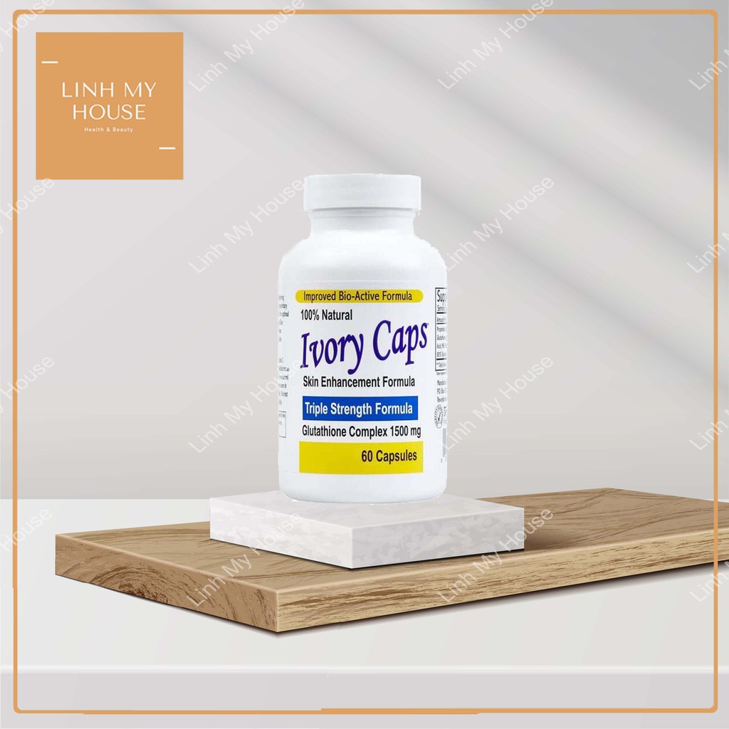 Viên uống giúp làm trắng da Glutathione Complex 1500mg Ivory Caps 60 viên của Mỹ
