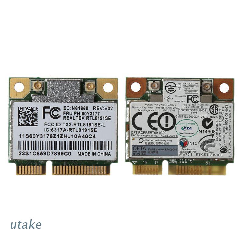 Mô Đun Thẻ Wifi Không Dây Utake Rtl8191Se Half Pci-E 43y6553 60y3177 Cho Ibm Lenove Thinkpad X200S X201 802.11bgn