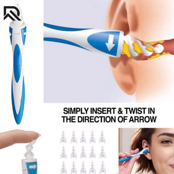 [Hàng mới về] Bộ dụng cụ vệ sinh tai thiết kế xoắn ốc tiện lợi