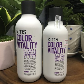 Dầu gội xã nâng sáng màu tóc KMS COLORVITALITY BLONDE 300ml/250ml