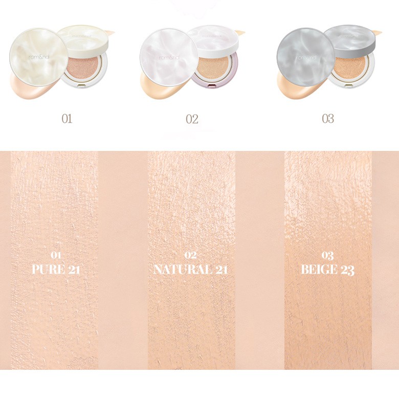 Phấn Nước Che Phủ Tốt, Cho Lớp Nền Bóng Khỏe Romand Clear Cover Cushion SPF50+ PA+++ 14g [HANBOK PROJECT]