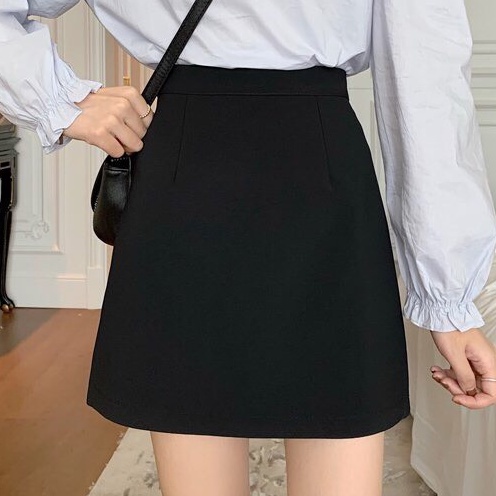 Chân váy chữ A trơn 2 lớp ulzzang thương hiệu COCOA, chân váy ngắn lưng cao siêu đẹp CV9