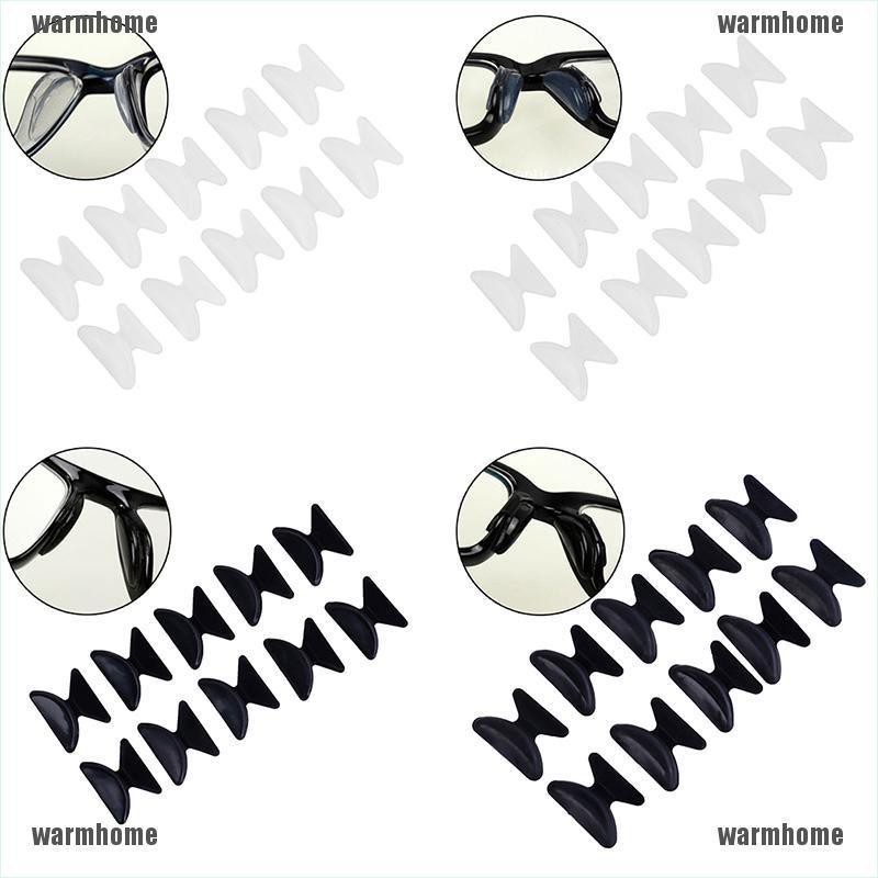 [warmhome]5Pairs Glasses Eyeglass Sunglass Spectacles Anti-Slip Silicone Stick On Nose Pad