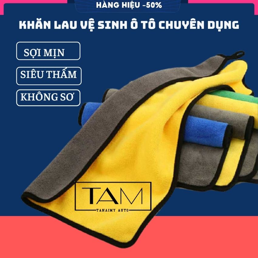 Khăn Lau Xe Ô Tô Chuyên Dụng Siêu Thấm Sợi Mịn Không Bị Sơ Rối Sử Dụng Đa Năng Vệ Sinh Ô Tô Nội Thất Trong Nhà