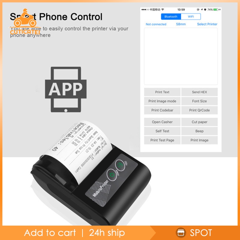 Máy In Nhiệt Mini Bluetooth Di Động Cuticate1 Phích Cắm Eu Cho Pc | BigBuy360 - bigbuy360.vn