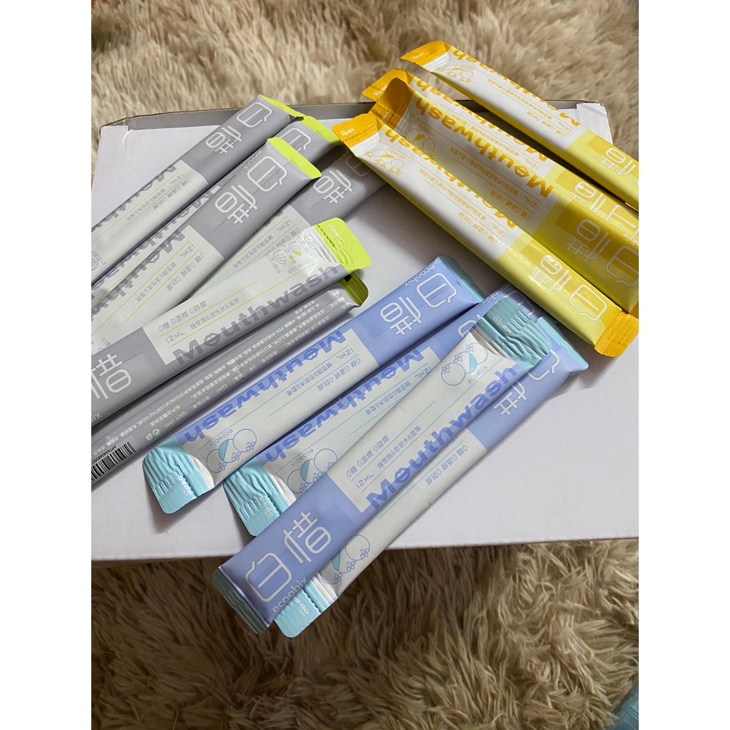 (Cao cấp) Nước xúc miệng Ecoobix hoa quả làm sạch răng miệng giảm tình trạng ố vàng giảm hôi miệng cực tốt