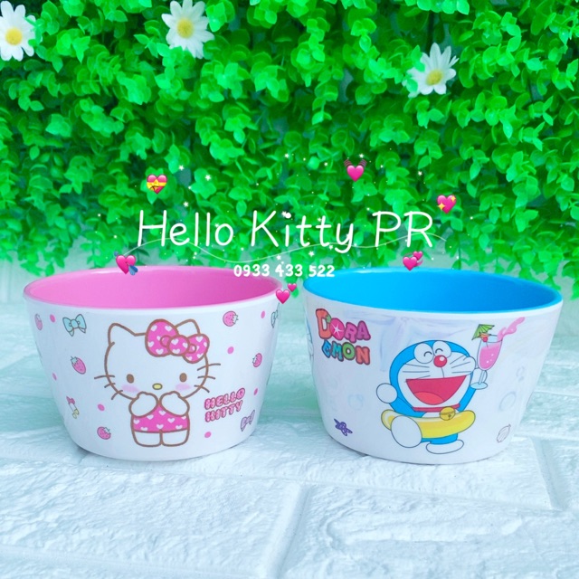 Chén muỗng ly Hello Kitty - Doremon Doraemon