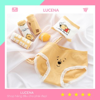 Quần Lót Nữ ❤️️FREESHIP❤️️ Quần Lót Nữ Cotton dễ thương hình gấu - Quần Lót Xuất Nhật LUCENA QL13