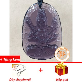 Mặt Dây Chuyền Hư Không Tạng Bồ Tát Lưu Ly Tím